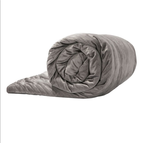 BlanQuil Quilted Weighted Blanket W/ Removable Cover (Charcoal 20lb) - Picture 3 of 11